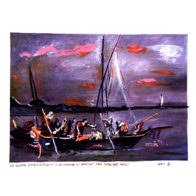 Donne che attraversano il Giordano