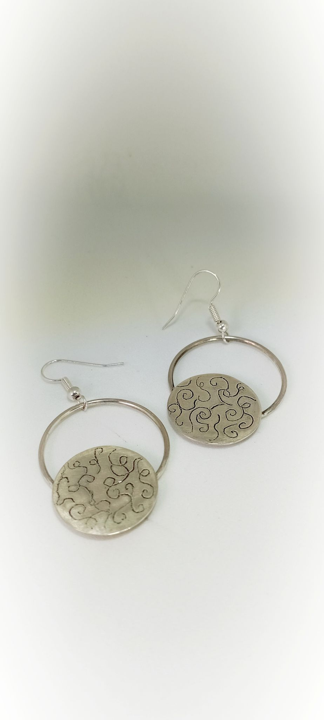 Boucles d'Oreilles cercle et gravure