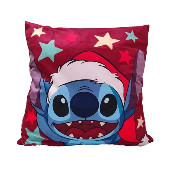 Housse de coussin Disney Lilo & Stitch Star Christmas – 40x40 cm – Velours doux