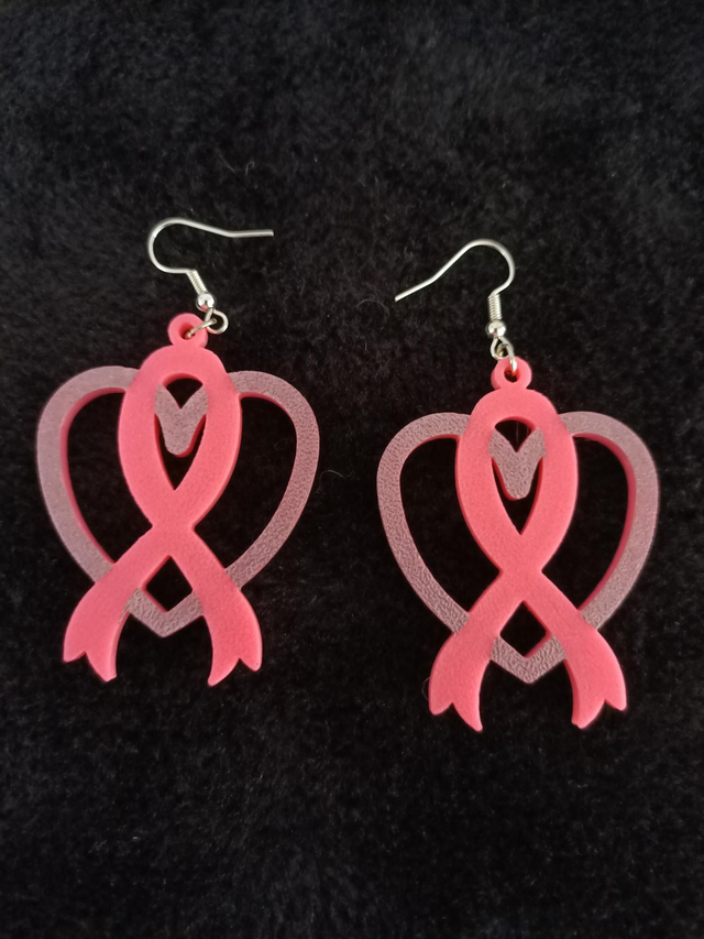 Boucles d'oreilles octobre rose 