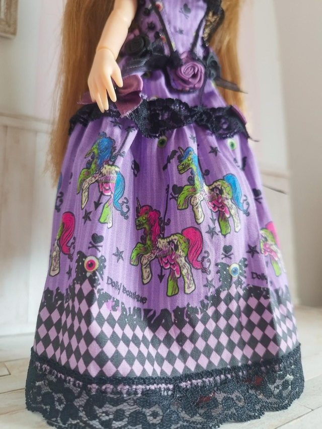 Zombie Unicorn corset dress for Pullip and Blythe