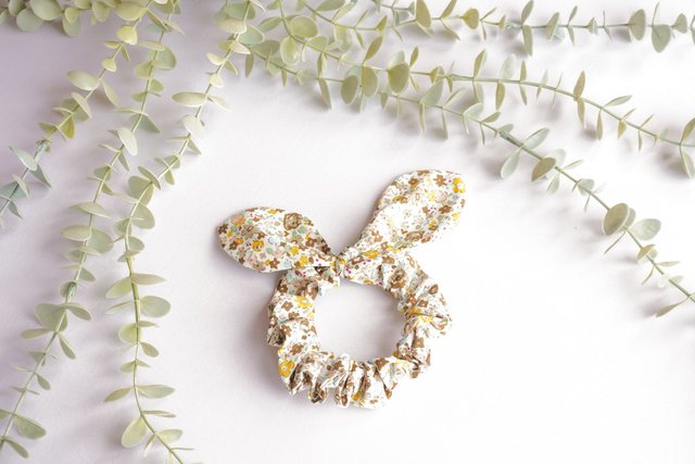 Flora Bunny Ear Scrunchie 