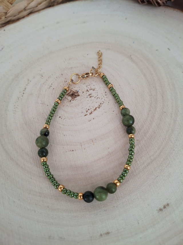 Bracelet Jade gold