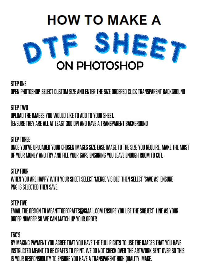 A4 Gang sheet  (21 x 29.7cm)