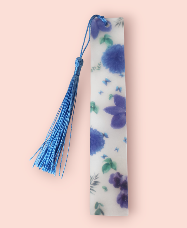 Royal Blue Flower Power Bookmark