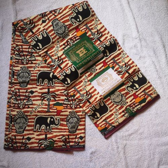 Tissu pagne wax du Cameroun polycoton 6 yard (1)