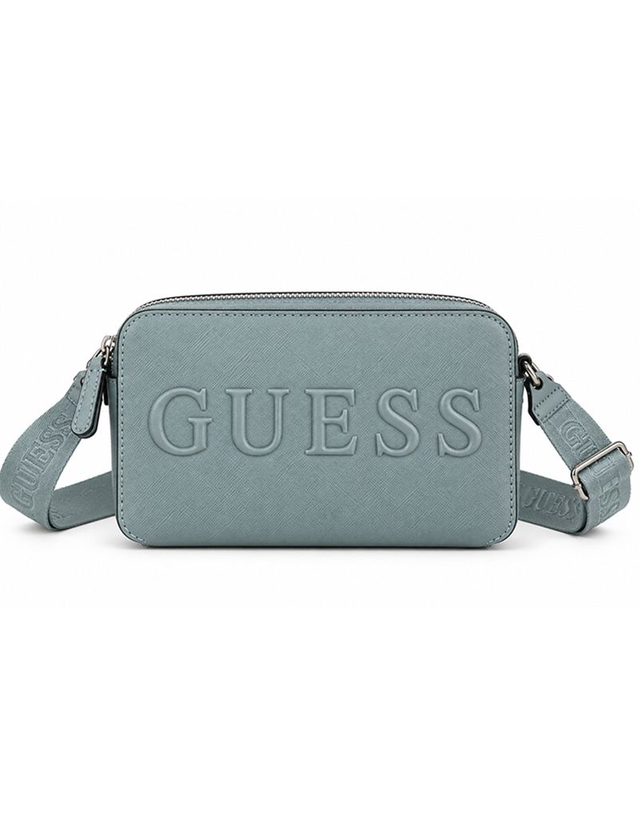 Guess Cartera Crossbody Doble Cierre Logo Frontal