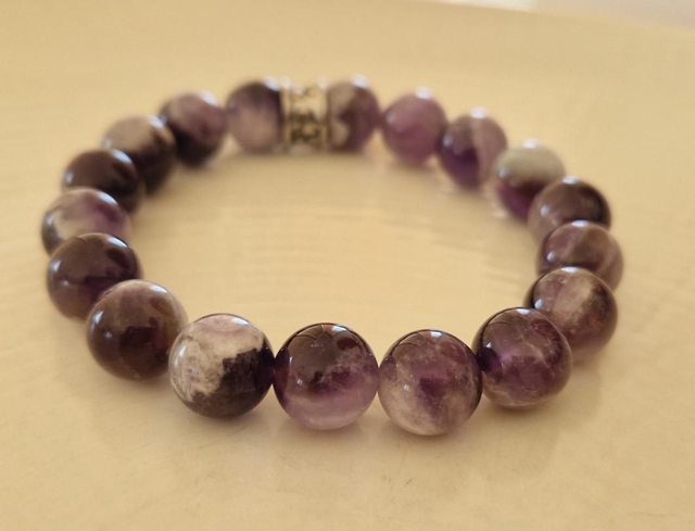 Bracelet AMÉTHYSTE CHEVRON 10mm