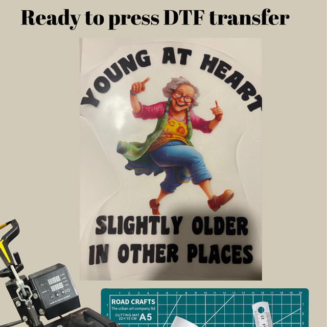 Young at heart Ready to press DTF print