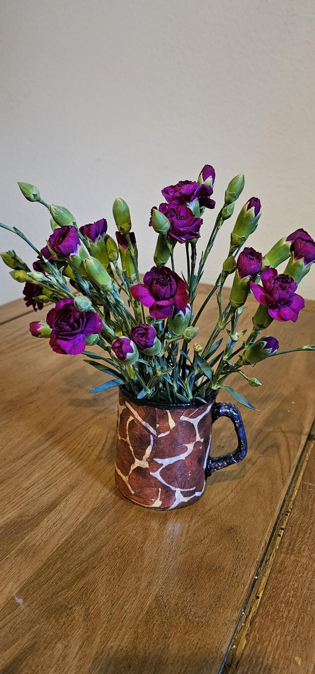 Decoupage Giraffe Print Mug 