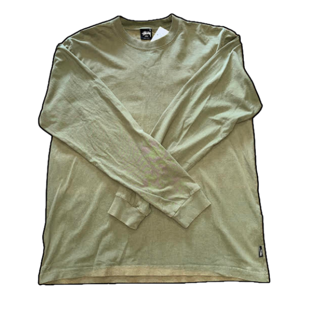 Stussy Long Sleeve Tee Green - L