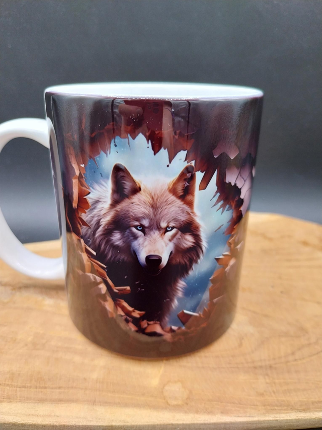 Mug  loup dans un trou