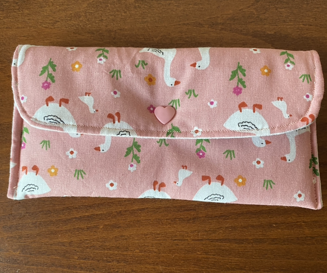 Etui a lunette oies rose