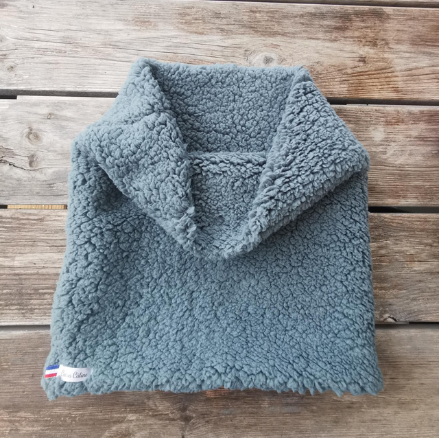 Snood LOUIS uni bleu gris 