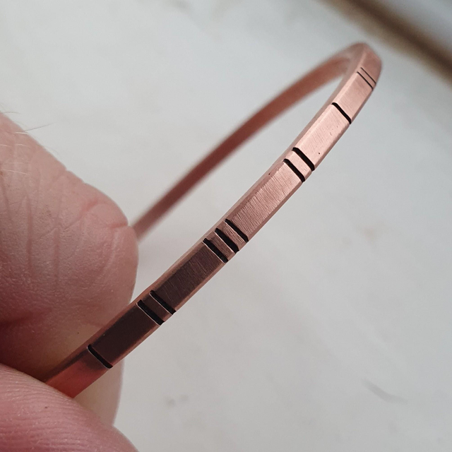 Copper tally bangle