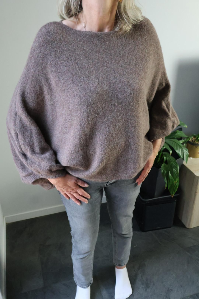 Pull choco manche ballon