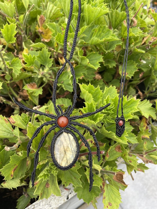 Collier Araignée labradorite