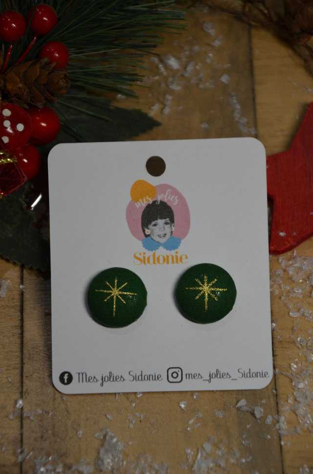 Mini Sidonie vert sapin motif étoile