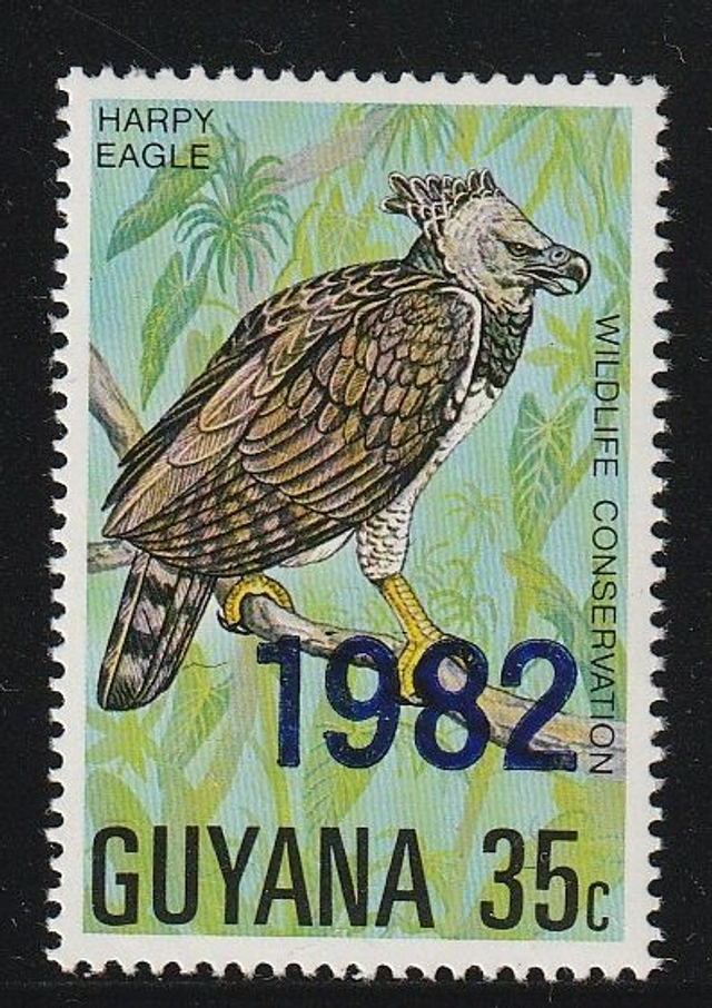 Guyana 1982 Overprinted Bird,Harpy Eagle MNH