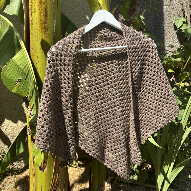 Paréo - marron avec dégradé 