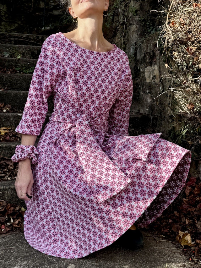 Robe MiKdo vintage fleurs roses