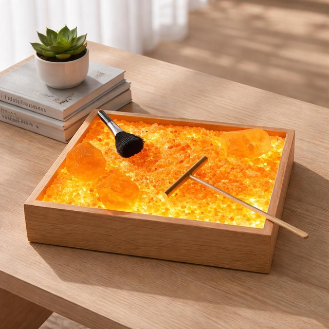 "Sel d'Himalaya lumineux" - Jardin zen 