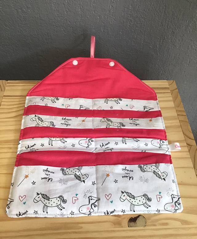 Pochette porte barrettes et chouchou