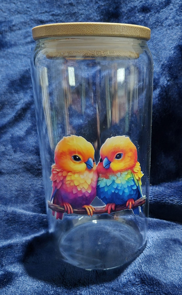 475ml Glass Tumbler - Vinyl Sticker Design