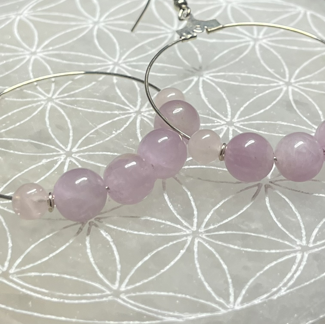 BO - Kunzite/Quartz rose - Argent