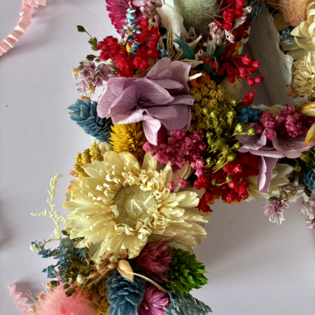 Lettre en carton fleurie Multicolore - Grand Format