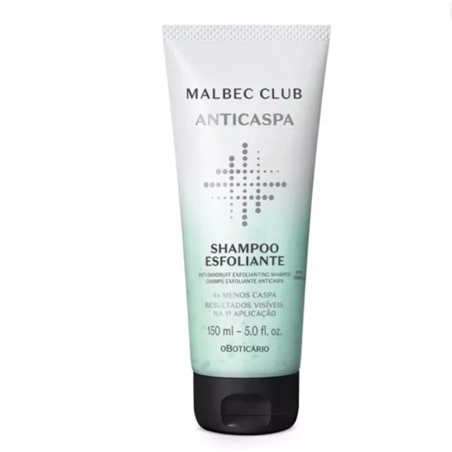 Shampoo Esfoliante Malbec Club Anticaspa 150ml O Boticario Anti-Dandruff