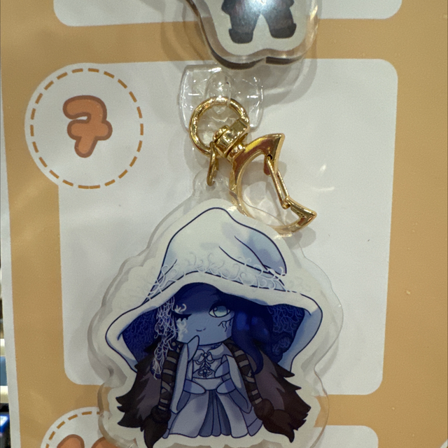 7 Chibi Elden Ring Ranni the Witch Fan art Acrylic Keyring