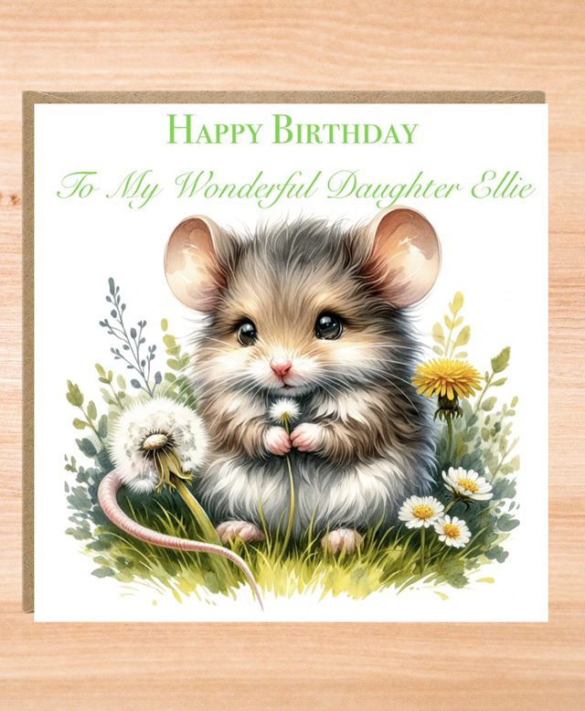 Personalised Mouse Birthday Card