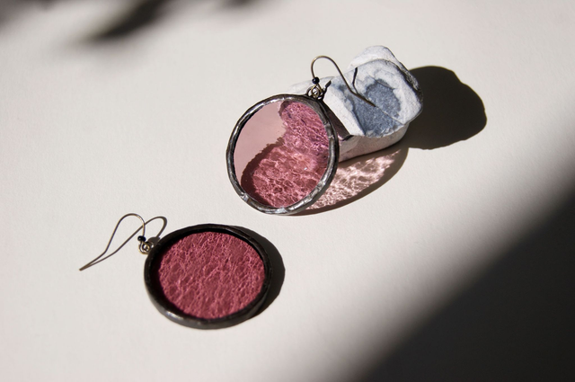 Boucles d'oreilles Unies ● Rose balais