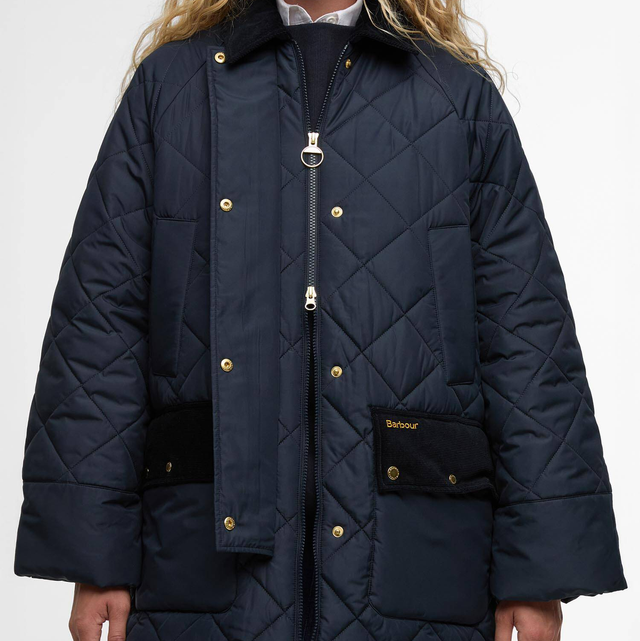Barbour Aldburgh Quilted Jacket Navy Tartan