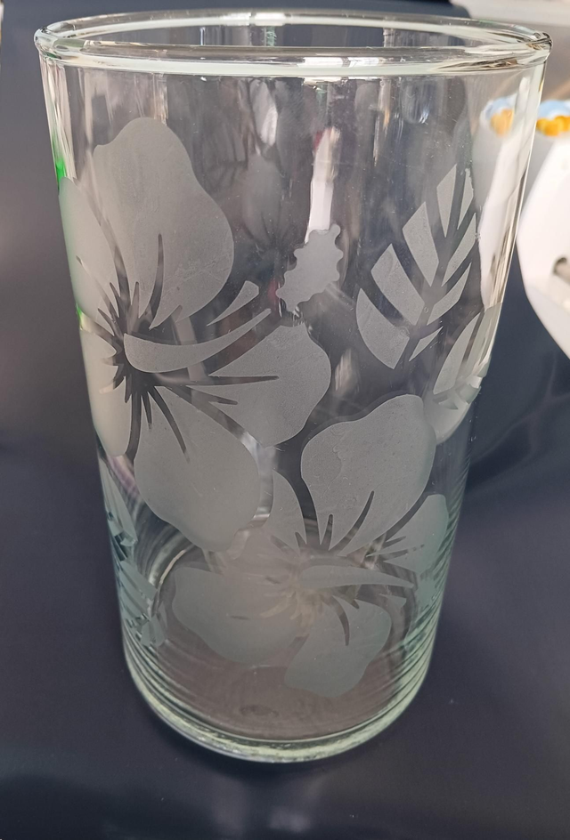 Vase "Ibiscus" verre dépoli