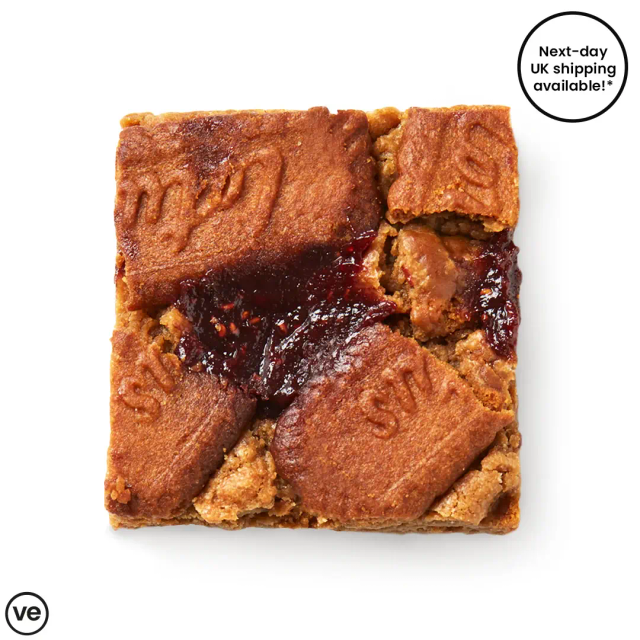 Jammy Biscoff Blondie (Vegetarian)