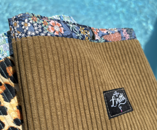 POCHETTE VELOURS TABAC & LIBERTY 