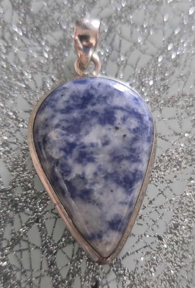Sterling Silver Sodalite Pendant 