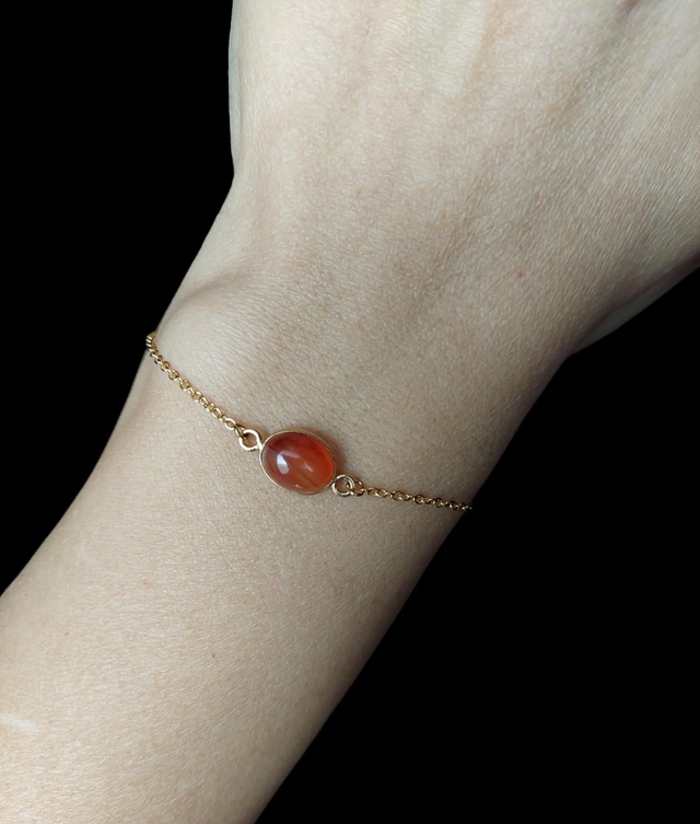 Bracelet pierre Cornaline 