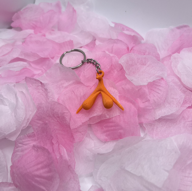 Porte clé clitoris Orange