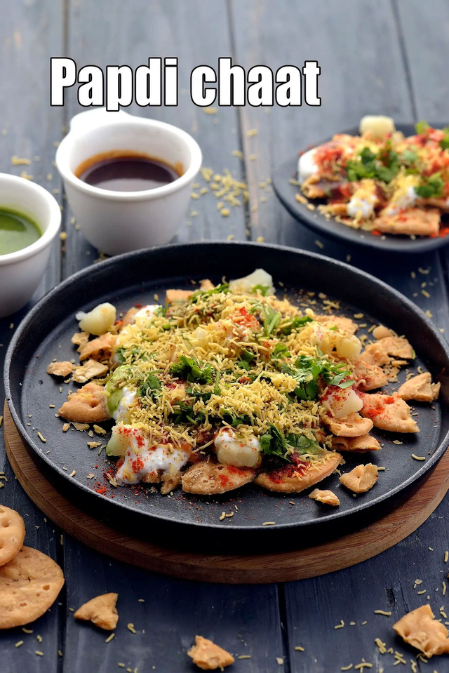 Papdi Chaat – Crispy Crackers with Tangy &amp; Spicy Toppings