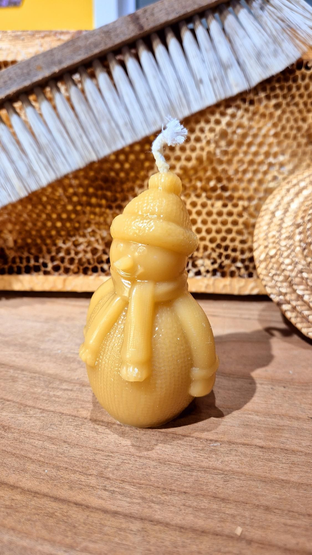 Bougie bonhomme de neige