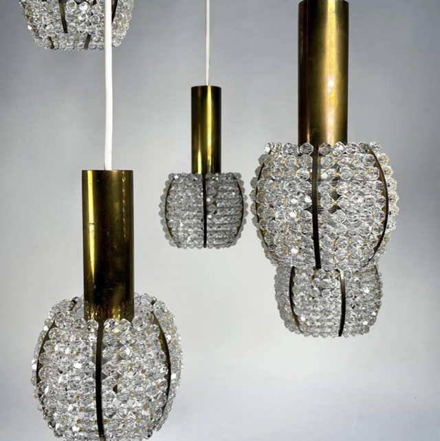 Pendelleuchte 1950er Jahre Kaskadenlampe 