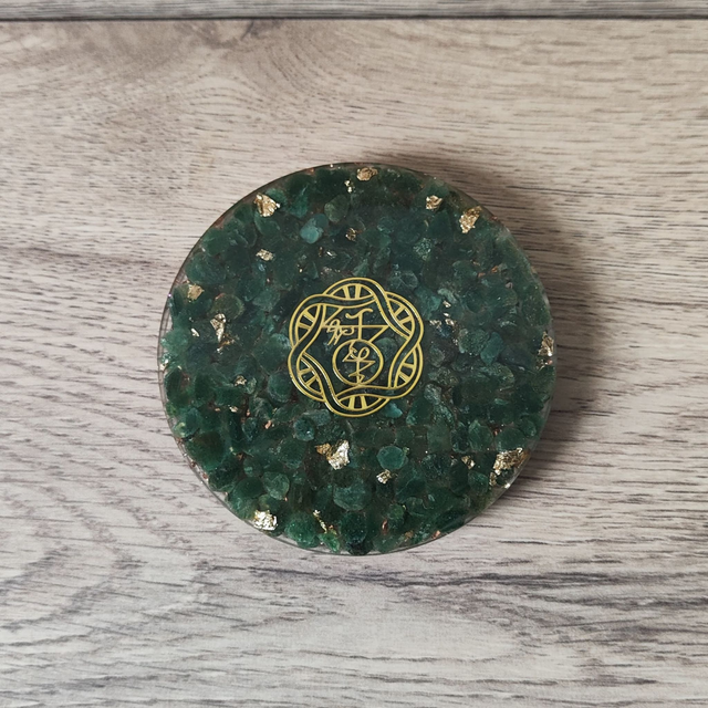 Petit plateau de rechargement  aventurine 8 cm