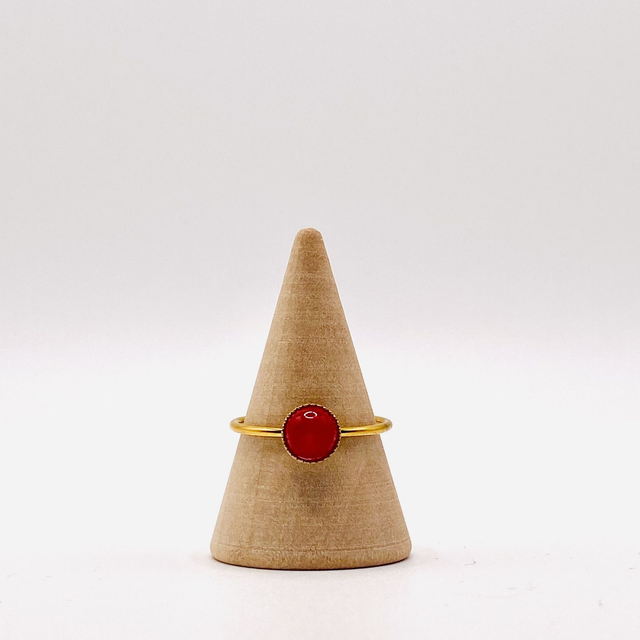 Bague Thelma - agate rouge