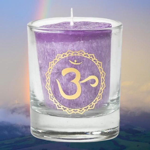 Bougie votive 9 "Sahasrara" chakra couronne