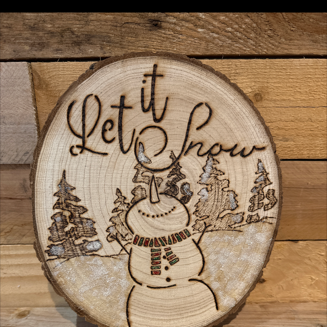 Pyrography Log Slice 