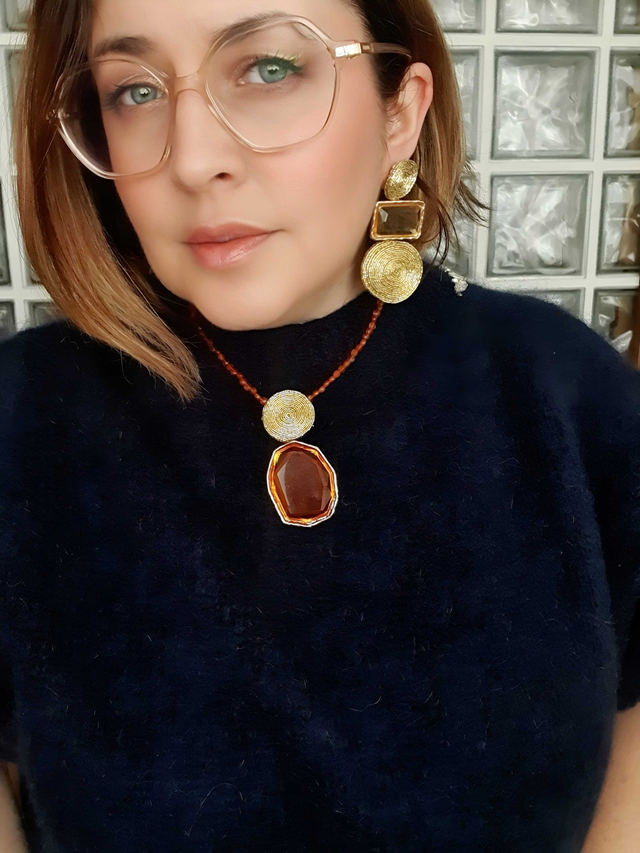 Collier Tourbillons orange