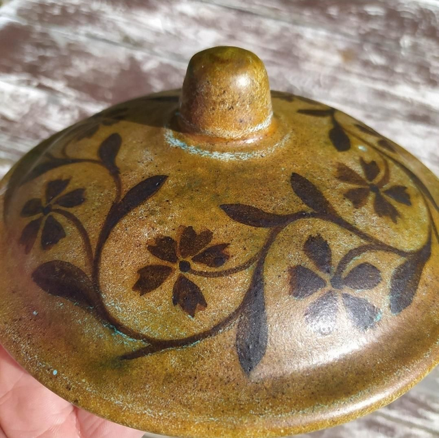 Ancien caquelon signé "La grange aux potiers"